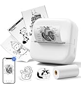 WCZ Mini Printer M02X Bluetooth Sticker Printer Portable Thermal Print Pod Pocket Sticker Maker C...