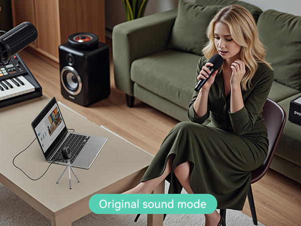 Original Sound Mode EMEET Piko Webcam 4K