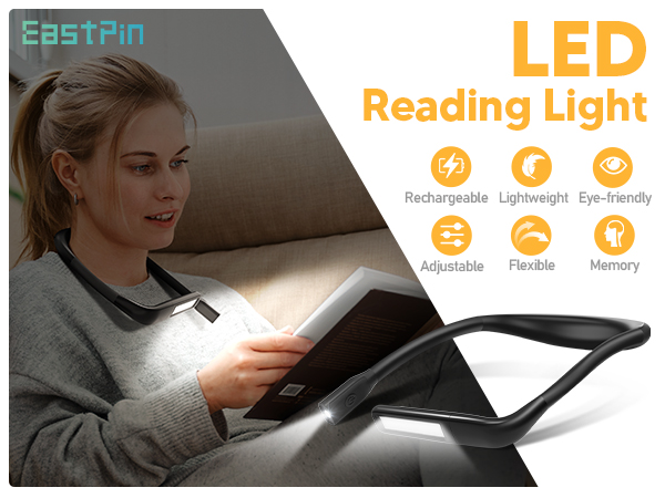EastPin Book Light LED Neck Reading Light