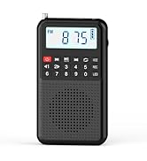 BOESPATR Radio Portable FM Bluetooth TF Card MP3 Player Digital Keys LED Flashlight, Home Outdoor...