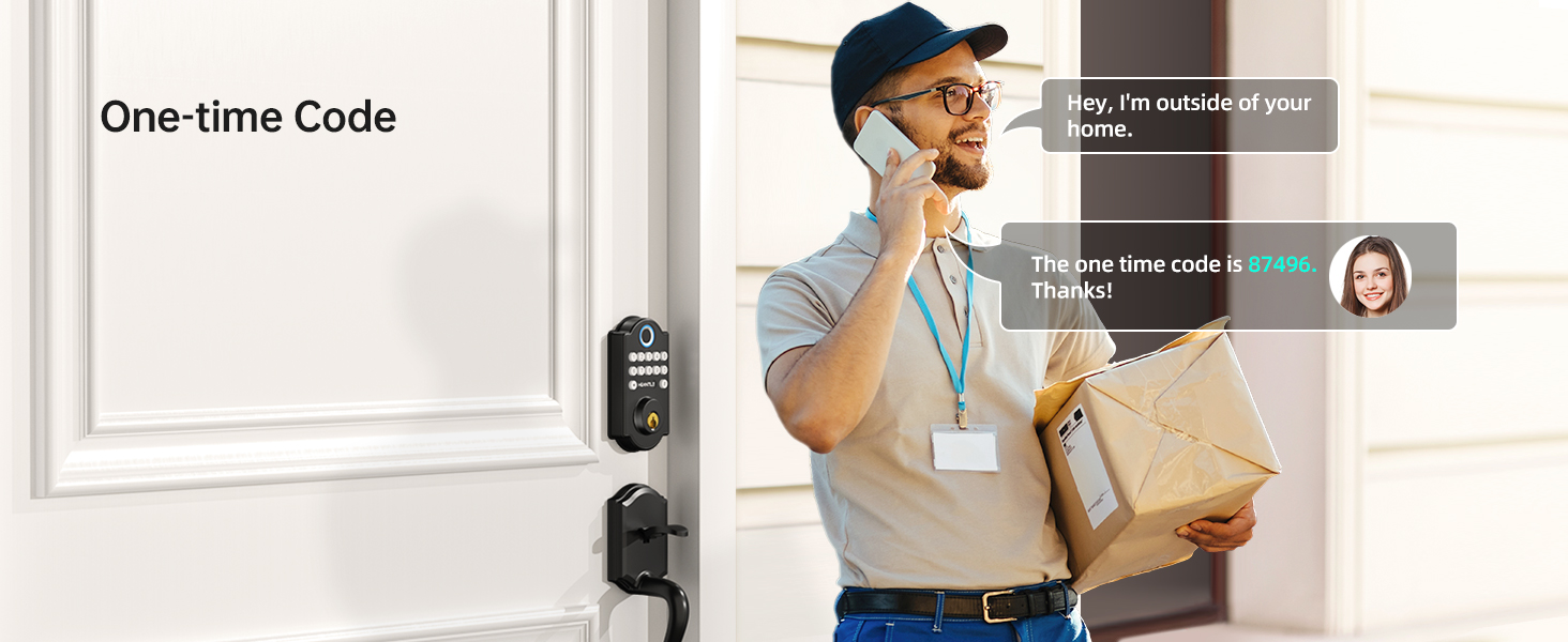 keyless entry door lock with handle