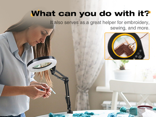 magnifying glasses with light