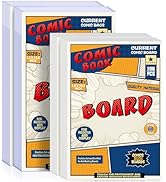 Leffis 200 Count Comic Book Current Size Bags and Boards Transparent Acid-Free and Reusable Comic...