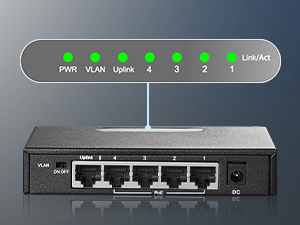 5 port gigabit unmanaged poe switch