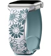 DaQin Floral Engraved Band Compatible with Apple Watch Band 40mm 38mm 41mm 42mm 44mm 45mm 49mm, S...