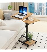 Furist Mobile Adjustable Height Laptop Stand PC Computer Portable Notebook Swivel Laptop Desk Rol...