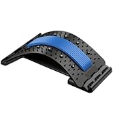 Back Stretcher with Lumbar Support, 4-Levels Adjustment, Black/Purple