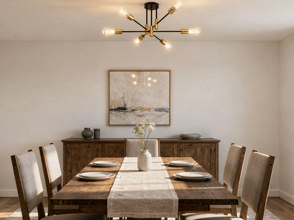 Phaosio Modern Sputnik Chandelier Ceiling Light Fixtures