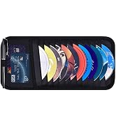 Car CD Case Holder, Wisdompro Vehicle Sun Visor Organizer for Cars with 12 DVD Storage Sleeves, 1...