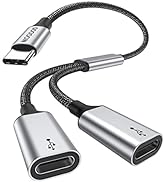 MOGOOD USB C to Dual USB C Female Adapter, 2 Ports, Not for Monitor and Charging, Incredibly Dura...