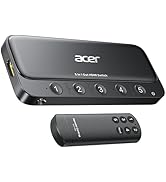 acer HDMI Switch 5 in 1 Out [4K@60Hz, HDMI 2.0, HDCP 2.3, HDR] Switcher with Remote & Physical Bu...