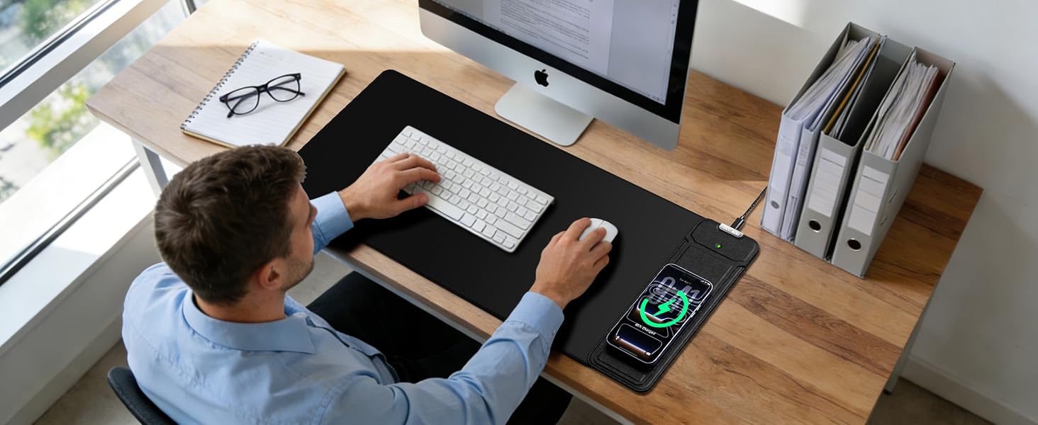 wireless charger desk pad