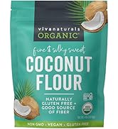 Viva Naturals Organic Coconut Flour (4 lbs) - Gluten Free Flour Substitute for Keto, Paleo and Ve...