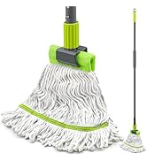 TidyBliss Commercial Mop Heavy Duty, 57.5 inches Long Handle Large Professional Industrial Dry We...
