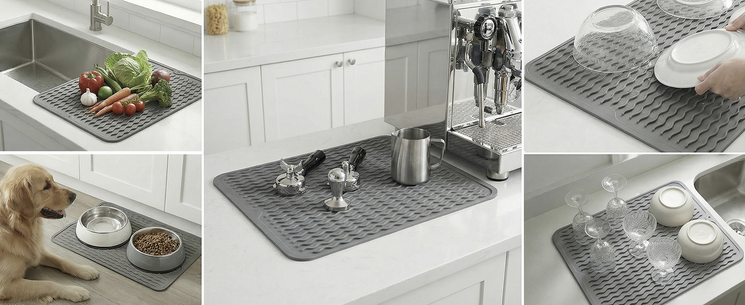 MicoYang Silicone Dish Drying Mat for Multiple Usage