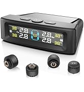 Avutrel Tire Pressure Monitoring System RV Tire Pressure Monitor System with 4 Sensors &amp; 5 Alarm ...