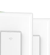 GHome Smart Switch, 3 Way Light Wi-Fi Switch Compatible with Alexa and Google Home, 2.4GHz Schedu...
