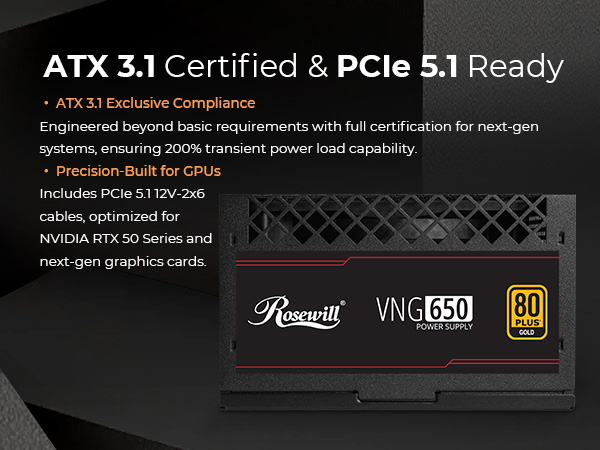 ATX 3.1 &amp; PCIe 5.1 Ready