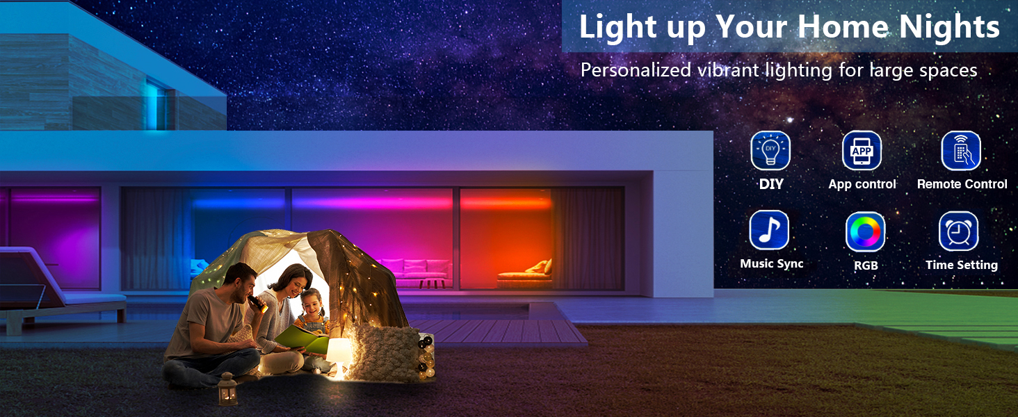 dalattin Led Lights for Bedroom 200ft,APP and Remote Control