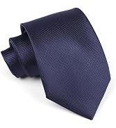 Bawnhaw Solid Color Ties for Men Women 3.15" Classic Dark Striped Necktie for Wedding Business, 5...