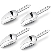 4 Pack Ice Scoop for Freezer, Leonyo 3Oz Stainless Steel Ice Scoop, Multipurpose &amp; Small Metal Fo...