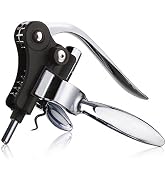 Vacu Vin Lever Corkscrew Horizontal Black - The Ultimate Wine Bottle Opener for Wine Enthusiasts ...