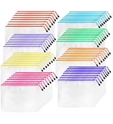 64pcs A4 Mesh Zipper Pouch Bags, Mesh Bags with Zipper Bulk, Pouches for Organization, Clear Stor...