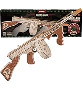 ROKR 3D Wooden Puzzles for Adults-Rubber Band Toy Tommy Gun-Model Kits to Build for Adults-Wood P...