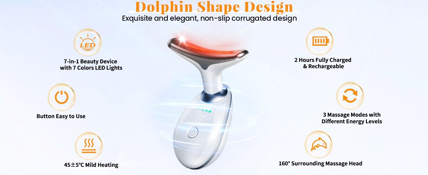 Face and Neck Massager Light Therapy
