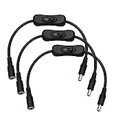 GGIPOWY 5.5mm×2.5mm DC Power Cable with Switch Control, 12V/24V Male to Female 1FT Extension Cord...