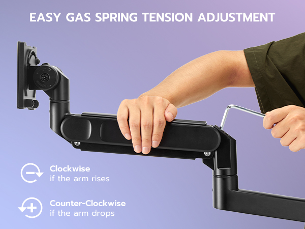 GDT1008WLBK easy gas spring tension adjustment