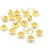 CooBigo 200Sets 3/16 Inch Eyelets and Grommets, Metal Eyelets Grommet Kit with Washers Backing Ey...
