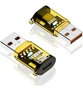 Poyiccot USB C Female to USB Male Adapter 120W, 2pack USB to USB C Adapter 10Gbps, USB 3.2 Type C...