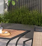Giantex Patio Table with Umbrella Hole, Outdoor Dining Table for 4 People with All Weather Resist...