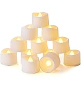 Homemory Timer Tea Lights Candles Battery Operated Candles with 6H Timer, Auto On Daily, Flameles...
