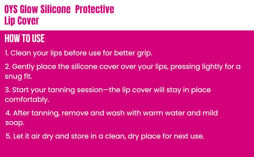 How to use OYS Glow Silicone Lip Cover in 5 steps
