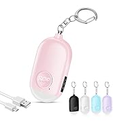 Hion 130dB Personal Safety Alarm for Women Upgraded Vibration Sensor, Rechargeable Self Defense A...