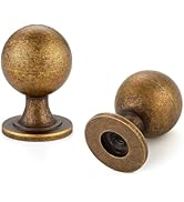 Ravinte Decor 6 Pack Antique Brass Cabinet Knobs, Round Ball Knobs for Kitchen Cabinets, Drawers,...