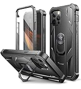 Dexnor Rugged Full Body Case for iPhone 12/12 Pro (6.1 inches) with Screen Protector &amp; Ring Kicks...