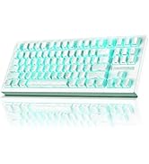 ZORNHER ZH870 Wireless Mechanical Gaming Keyboard,80% White Custom Creamy Sound Keyboard with Whi...