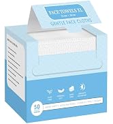 Face Towels, 10"×12" Disposable Face Towel, Face Towelettes XL, Ultra Soft Makeup Remover Dry Wip...