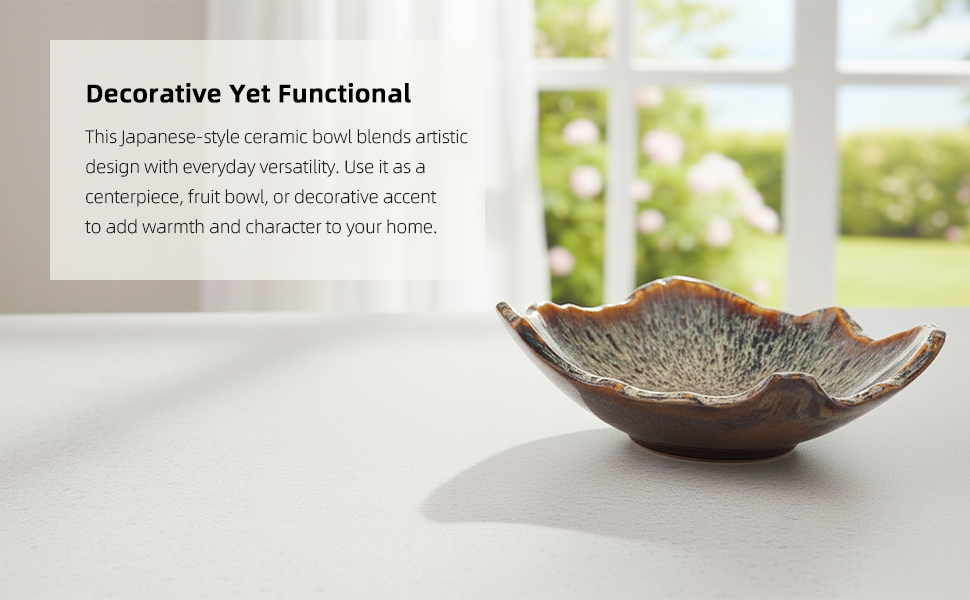 Decorative Bowl with Irregular Rim