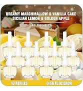 Plug-In Air Freshener Refills, Dreamy Marshmallow, Sicilian Lemon, Golden Apple &amp; Vanilla Cake, 1...