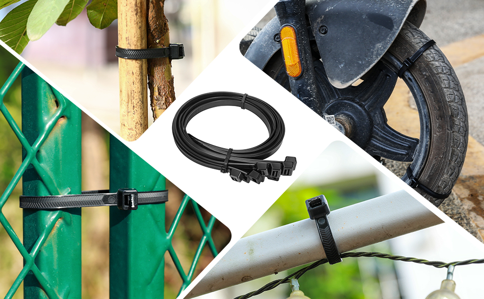 V-Shaped Toothed With 200 LBS Tensile Strength Super Durable Cable Ties06