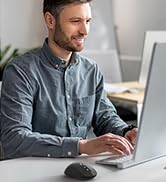 TECKNET Wireless Mouse for Laptop, 2.4G Wireless, 5-Level 4800 DPI, Silent with Receiver