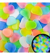 20PCS 1.2-1.6" Flake Shape Glow in The Dark Rocks Luminous Stone Glowing Stones for Plant Pots La...