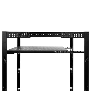1U 4-Post Server Rack Shelf, Vented