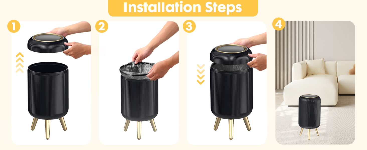 motion sensor trash can