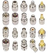 BOOBRIE 20PCS RF Coaxial Connector Kit UHF Adapter Set UHF Connector Kit SO239 PL259 UHF to SMA/U...