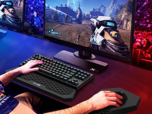 Ergonomic Mouse Pad and Keyboard Wrist Rest Set